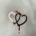 Acrylic Pick - Double Heart - Rose Gold - 6cm