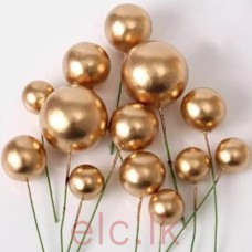 Faux Ball Cake Topper - Gold