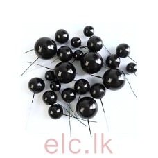 Faux Ball Cake Topper - Black