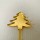 Acrylic Pick - Xmas Tree - Gold - 5cm