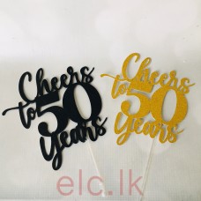 Glitter Picks - Cheers to 50 Years 14cm