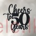 Glitter Picks - Cheers to 50 Years 14cm