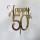 Happy 50th Mirror Topper 12cm Gold