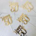 Happy 50th Mirror Topper 12cm Gold