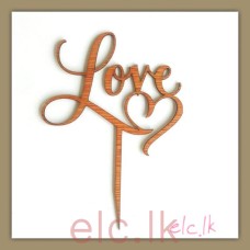 Wooden Picks - Love Small Design 01