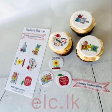 Edible Wafer Toppers Set - Teacher's Day - 6