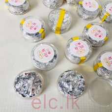 Edible SILVER Leaf Flakes - Small Tub 