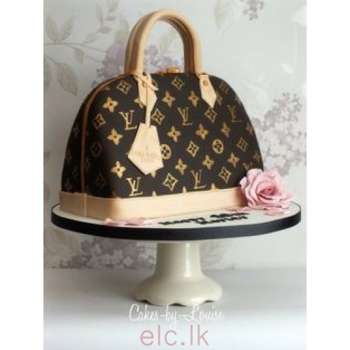 This Is My First Louis Vuitton Bag Cake I Used A Stencil To Make