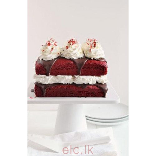 Naked Cakes 1kg Square Shape Red Velvet Cake