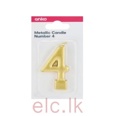 Metallic Candle Number - 4