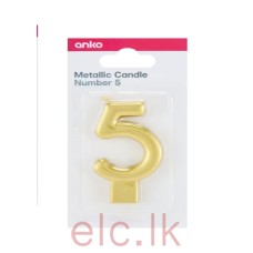 Metallic Candle Number - 5