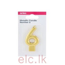 Metallic Candle Number - 6