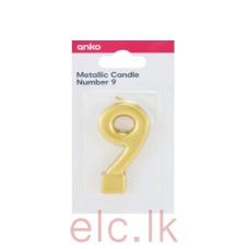 Metallic Candle Number - 9