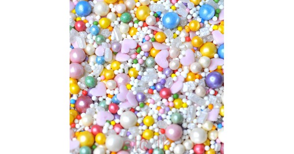 6mm Matt White Edible Pearls Non Pareils Dragees Sugar Balls Cake Decor 25g