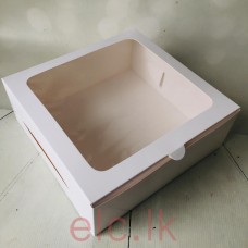 Cake Box - 10 x 10 x 4 inch with Window IVORY  (inside Ivory)