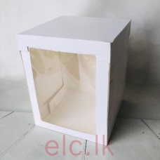 Cake Box - 8 x 8 x 10 Inch With Window WHITE