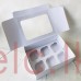 Cupcake Box with insert - 6 holes WHITE (Inside White)