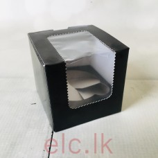 Cupcake Box with insert - Single Hole BLACK